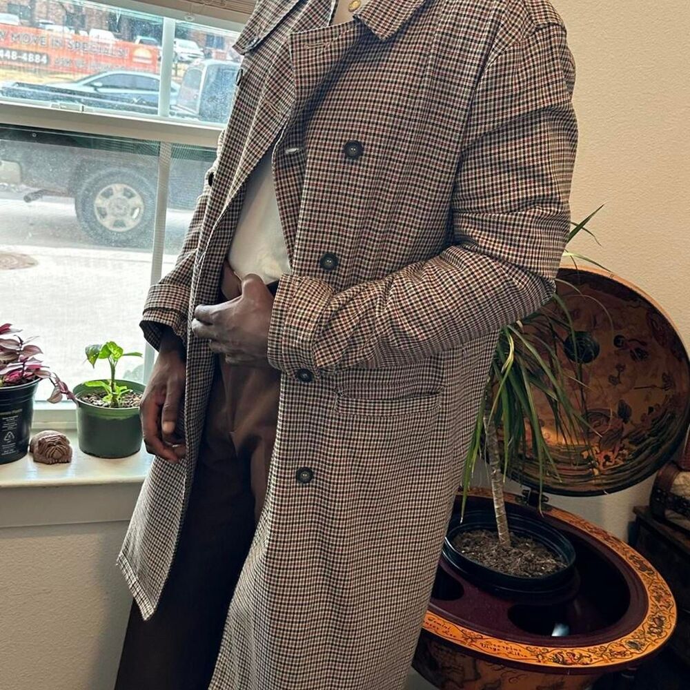 vintage top man brown trench 1e0a